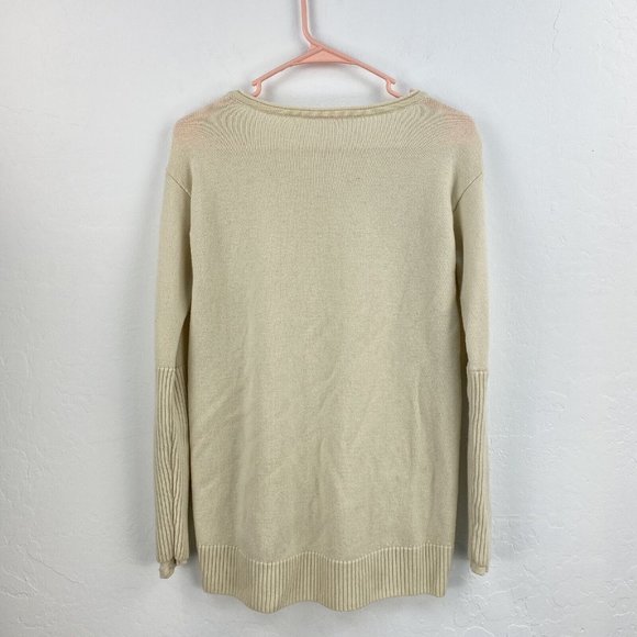 Athleta Merino Nopa Tunic Sweater Womens XS 100% Merino Extra Fine Wool IVORY - Picture 9 of 10